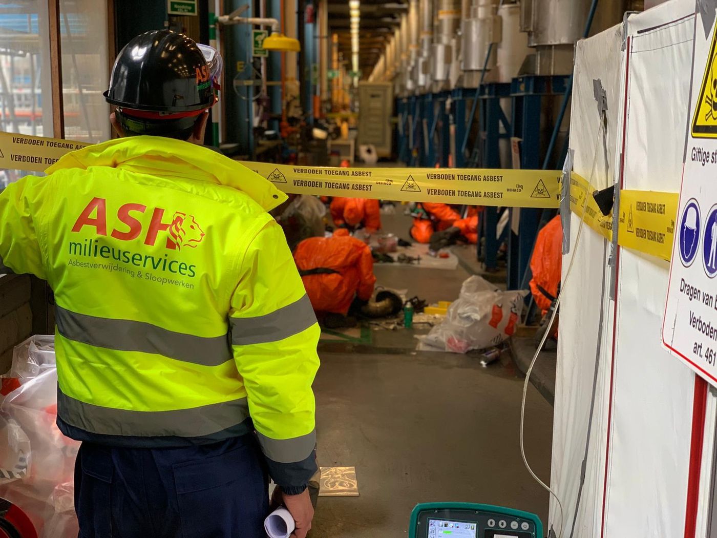 ASH Milieuservices als onderaannemer op een industrieel asbestproject